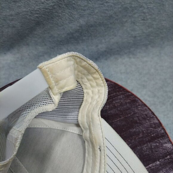 Gray & White Mesh Trucker Hat With Green Palm Tree Embroidery Adjustable Snapbac - Picture 9 of 10